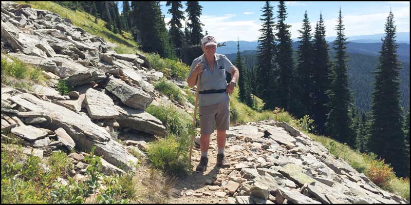 Jim Cyr out on the side of a mountain in Mineral County