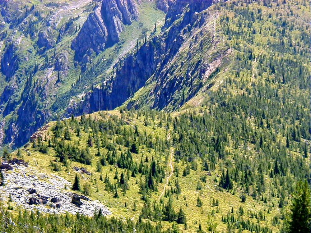 8 4 05 STATE LINE TRAIL ABOVE HEART LK.